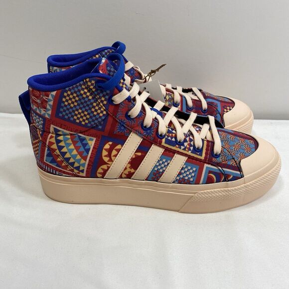 Adidas FARM Rio x Bravada 2.0 Platform Mid Women's 8 Skateboard Patchwork Quilt - Picture 1 of 12